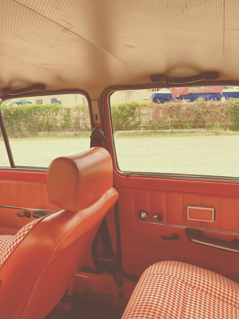 Interior detail of vintage Zastava 101 Stojadin Yugorama